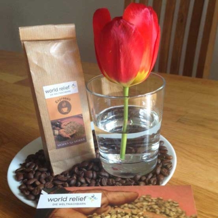 Wir verkaufen Kaffeebohnen aus dem Jemen, um die Bauern zu unterstützen