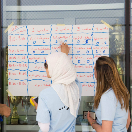 girls_football-jordan-game_overview Checking the latest results from a football tournament for girls, Jordan