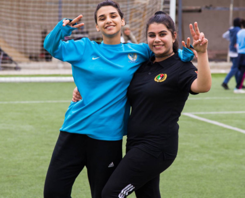 girls_football-jordan_always_again Having fun at the soccer field: two girls in Jordan