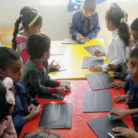 literacy_in_joradn_children Refugee children in Jordan at the literacy project