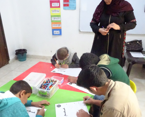 Schreiben üben in der Schule: Bildung ist die Basis. Jordanien